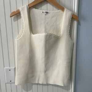 NWT Reformation Ribbed Cream Tank